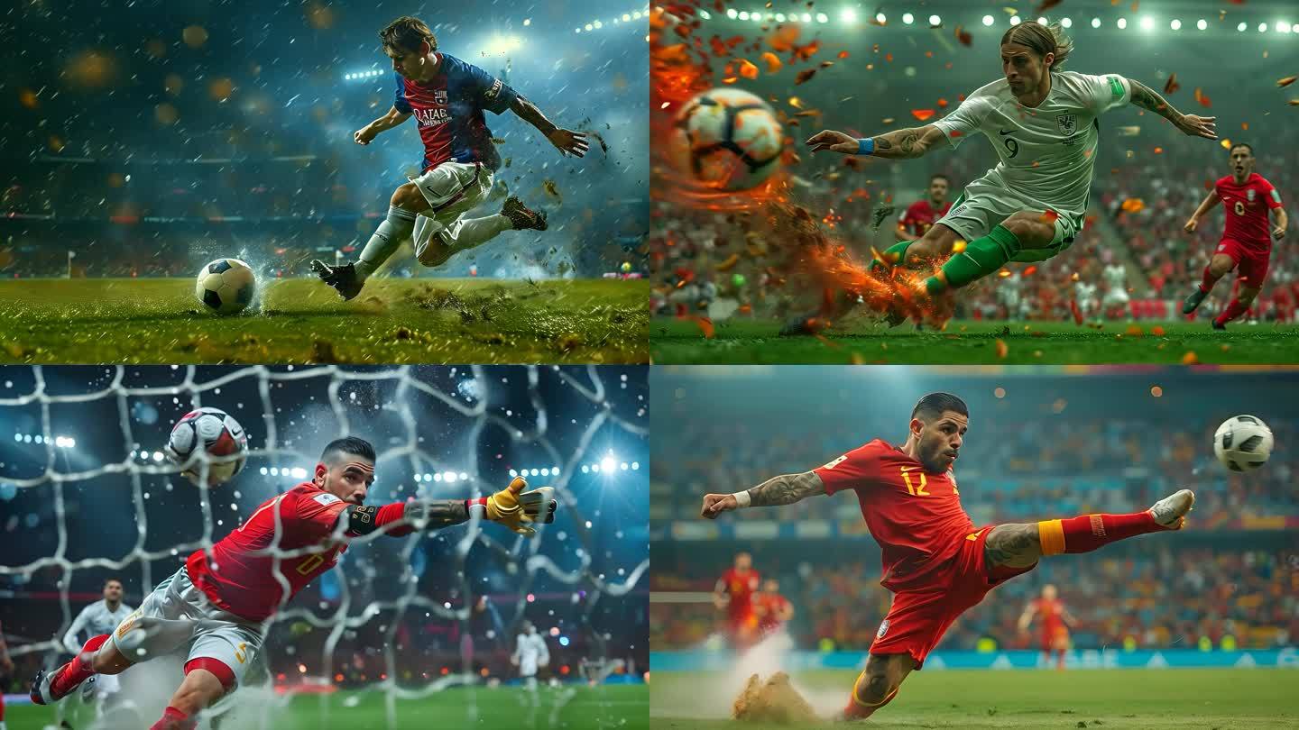 欧洲国家足球比赛赛场上的激情绽放
